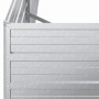 Arriate de acero galvanizado plateado 160x40x45 cm