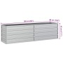 Arriate de acero galvanizado plateado 160x40x45 cm