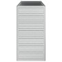 Arriate de acero galvanizado plateado 100x40x77 cm