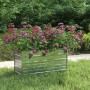 Arriate de acero galvanizado plateado 100x40x45 cm