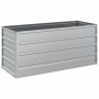 Arriate de acero galvanizado plateado 100x40x45 cm