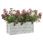 Arriate de acero galvanizado plateado 100x40x45 cm