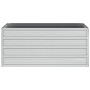 Arriate de acero galvanizado plateado 100x40x45 cm
