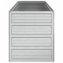 Arriate de acero galvanizado plateado 100x40x45 cm