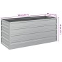 Arriate de acero galvanizado plateado 100x40x45 cm
