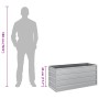 Arriate de acero galvanizado plateado 100x40x45 cm