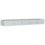 Arriate de acero galvanizado plateado 400x80x45 cm