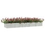 Arriate de acero galvanizado plateado 400x80x45 cm