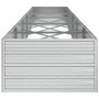 Arriate de acero galvanizado plateado 400x80x45 cm