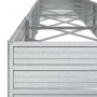 Arriate de acero galvanizado plateado 400x80x45 cm