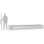 Arriate de acero galvanizado plateado 400x80x45 cm