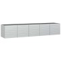 Arriate de acero galvanizado plateado 400x80x77 cm