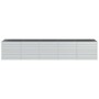 Arriate de acero galvanizado plateado 400x80x77 cm
