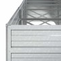 Arriate de acero galvanizado plateado 400x80x77 cm