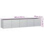 Arriate de acero galvanizado plateado 400x80x77 cm