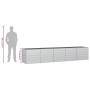 Arriate de acero galvanizado plateado 400x80x77 cm