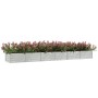 Arriate de acero galvanizado plateado 480x80x45 cm