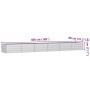 Arriate de acero galvanizado plateado 480x80x45 cm