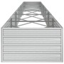 Arriate de acero galvanizado plateado 600x80x45 cm