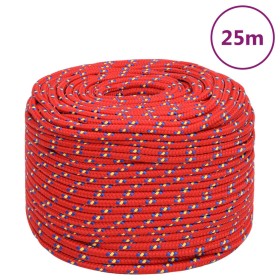 Cuerda de barco polipropileno rojo 8 mm 25 m