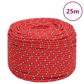 Rotes Polypropylen-Bootsseil 8 mm 25 m von vidaXL, Seile und Metallschnüre - Ref: Foro24-152395, Preis: 11,86 €, Rabatt: %