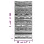 Alfombra de exterior ARAKIL negra 80x250 cm PP