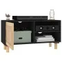 TV-Schrank aus massivem Kiefernholz und natürlichem Rattan 80x30x40 cm von vidaXL, TV-Möbel - Ref: Foro24-345613, Preis: 72,5...