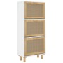 White plywood shoe rack natural rattan 52x25x115 cm by vidaXL, Shoe racks and shoe organizers - Ref: Foro24-345648, Price: 18...