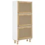 White plywood shoe rack natural rattan 52x25x115 cm by vidaXL, Shoe racks and shoe organizers - Ref: Foro24-345648, Price: 18...