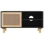 Mueble para TV madera maciza pino y ratán natural 80x30x40 cm de vidaXL, Muebles TV - Ref: Foro24-345613, Precio: 72,53 €, De...