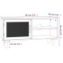 TV-Schrank aus massivem Kiefernholz und natürlichem Rattan 80x30x40 cm von vidaXL, TV-Möbel - Ref: Foro24-345613, Preis: 73,7...