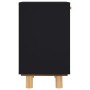 Mesita de noche madera maciza pino negra y ratán natural de vidaXL, Mesitas de noche - Ref: Foro24-345608, Precio: 81,61 €