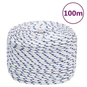 White polypropylene boat rope 10 mm 100 m by vidaXL, Ropes and metal cords - Ref: Foro24-152296, Price: 46,52 €, Discount: %