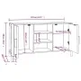 Anrichte aus Sperrholz weiß 107x38x60 cm von vidaXL, Sideboards - Ref: Foro24-345678, Preis: 85,32 €, Rabatt: %