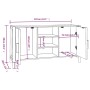 Anrichte aus Sperrholz weiß 107x38x60 cm von vidaXL, Sideboards - Ref: Foro24-345678, Preis: 91,32 €, Rabatt: %