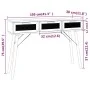 Console table solid pine wood black natural rattan 105x30x75cm by vidaXL, Side tables - Ref: Foro24-345628, Price: 140,94 €, ...