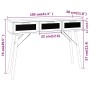 Konsolentisch aus massivem Kiefernholz, schwarzem Naturrattan, 105 x 30 x 75 cm von vidaXL, Seitentische - Ref: Foro24-345628...