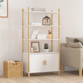 Hohes weißes Sperrholz-Sideboard 80x40x153 cm von vidaXL, Sideboards - Ref: Foro24-345702, Preis: 143,95 €, Rabatt: %