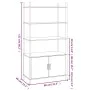 Aparador alto madera contrachapada blanco 80x40x153 cm de vidaXL, Aparadores - Ref: Foro24-345702, Precio: 144,26 €, Descuent...
