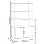 Tall white plywood sideboard 80x40x153 cm by vidaXL, Sideboards - Ref: Foro24-345702, Price: 146,43 €, Discount: %