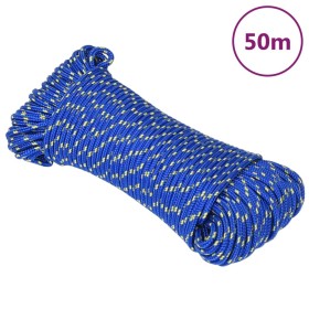 Cuerda de barco polipropileno azul 3 mm 50 m