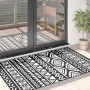 Alfombra de exterior PP ARAKIL negra 120x180 cm
