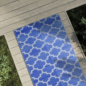 Alfombra de exterior PP ARAKIL azul 80x150 cm