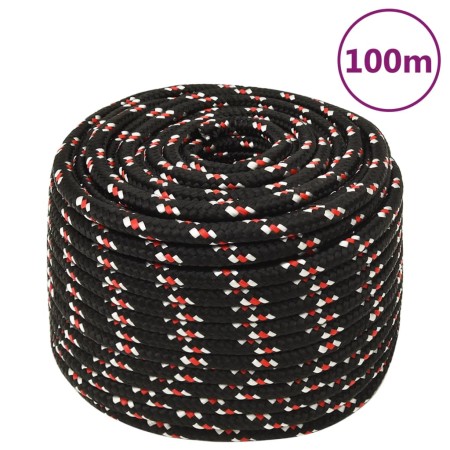 Black polypropylene boat rope 14 mm 100 m by vidaXL, Ropes and metal cords - Ref: Foro24-152358, Price: 61,95 €, Discount: %