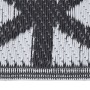 Alfombra de exterior ARAKIL negra 140x200 cm PP