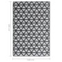 Alfombra de exterior ARAKIL negra 140x200 cm PP