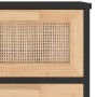 Black sideboard solid pine wood and natural rattan 40x30x90 cm by vidaXL, Sideboards - Ref: Foro24-345643, Price: 132,25 €, D...