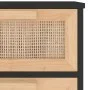Black sideboard solid pine wood and natural rattan 40x30x90 cm by vidaXL, Sideboards - Ref: Foro24-345643, Price: 142,03 €, D...