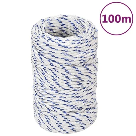 White polypropylene boat rope 2 mm 100 m by vidaXL, Ropes and metal cords - Ref: Foro24-152266, Price: 12,69 €, Discount: %