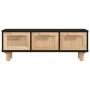Mesa de centro madera contrachapada y de pino negro 80x40x30 cm de vidaXL, Mesas de centro - Ref: Foro24-345619, Precio: 98,3...